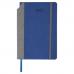 Ежедневник датированный 2021 А5 (138х213 мм), кожзам, карман для ручки, синий