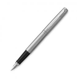 Ручка перьевая PARKER Jotter Stainless Steel CT, корпус серебристый, хромированные детали, синяя