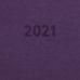 Ежедневник датированный 2021 А5 (138х213 мм), кожзам, карман для ручки, фиолетовый