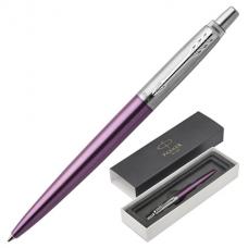Ручка шариковая PARKER Jotter Core Victoria Violet CT, корпус фиолетовый, хромированные детали, синяя