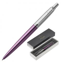 Ручка шариковая PARKER Jotter Core Victoria Violet CT, корпус фиолетовый, хромированные детали, синяя