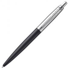 Ручка шариковая PARKER Jotter XL, УТОЛЩЕННЫЙ корпус, черный матовый лак, детали из нержавеющей стали, синяя