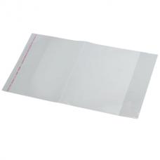 Обложка, 241х380 мм, для тетради "Пропись", белая, прозрачная, 80 мкм, ПП, клейкий край