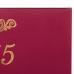 Папка адресная бумвинил "55" (лет), формат А4, бордовая, индивидуальная упаковка, STAFF, 129573