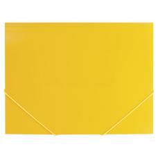 Папка на резинках BRAUBERG "Office", желтая, до 300 листов, 500 мкм, 228082