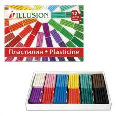 Пластилин классический ГАММА 'Illusion', 12 цветов, 168 г, картонная упаковка, 280003