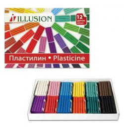 Пластилин классический ГАММА 'Illusion', 12 цветов, 168 г, картонная упаковка, 280003