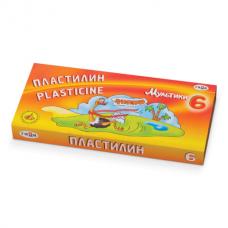 Пластилин классический ГАММА 'Мультики', 6 цветов, 120 г, со стеком, картонная упаковка, 280015,281015