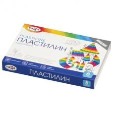 Пластилин классический ГАММА 'Классический', 8 цветов, 160 г, со стеком, картонная упаковка, 281031