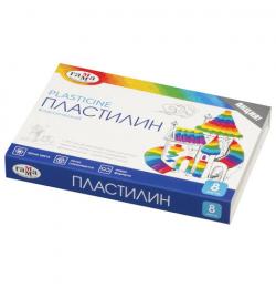 Пластилин классический ГАММА 'Классический', 8 цветов, 160 г, со стеком, картонная упаковка, 281031