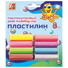 Пластилин перламутровый ЛУЧ 'Перламутрики', 8 цветов, 105 г, блистер, 18С 1197-08