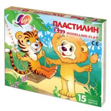 Пластилин классический ЛУЧ 'Zoo', 15 цветов, 202,5 г, картонная коробка, 20С 1357-08