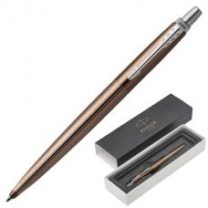 Ручка подарочная шариковая PARKER 'Jotter Premium Carlisle Brown Pinstripe CT', коричневый корпус, гравировка, синяя, 1953201