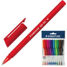 Ручки шариковые STAEDTLER в НАБОРЕ из 10 шт., 'Ball', узел 1 мм, линия письма 0,5 мм