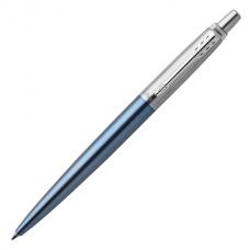 Ручка подарочная гелевая PARKER 'Jotter Waterloo Blue CT', черная, голубой корпус, серебристые детали