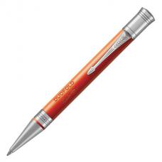 Ручка шариковая PARKER 'Duofold Classic Big Red Vintage CT', акриловая смола, корпус красный, черная, 1931379, 1931380