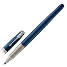 Ручка-роллер подарочная PARKER 'Sonnet Core Subtle Blue Lacquer CT', синий глянцевый лак, палладиевое покрытие, черная, 1948087