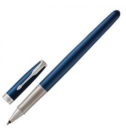 Ручка-роллер подарочная PARKER 'Sonnet Core Subtle Blue Lacquer CT', синий глянцевый лак, палладиевое покрытие, черная, 1948087