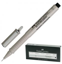 Ручка капиллярная 'Ecco Pigment', ЧЕРНАЯ, линия письма 0,1 мм, FABER-CASTELL