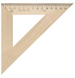 Треугольник деревянный, угол 45, 16 см, УЧД, С16