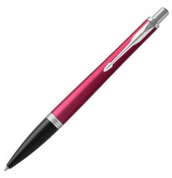 Ручка подарочная шариковая PARKER 'Urban Core Vibrant Magenta CT', пурпурный глянцевый лак, хромированные детали, синяя, 1931582