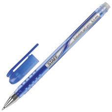 Ручка стираемая гелевая STAFF, СИНЯЯ, корпус синий, узел 0,5 мм, линия письма 0,38 мм