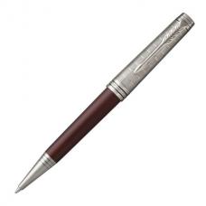 Ручка шариковая PARKER 'Premier Custom Crimson Red RT', корпус красный, детали рутений, черная, 1972065