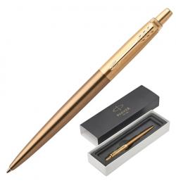 Ручка подарочная шариковая PARKER 'Jotter Premium West End Gold Brushed GT', бронзовый корпус, позолоченные детали, синяя, 1953203