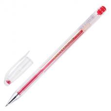 Ручка гелевая 'Hi-Jell', КРАСНАЯ, узел 0,5 мм, линия письма 0,35 мм, CROWN
