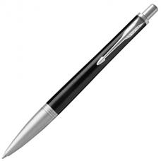 Ручка подарочная шариковая PARKER 'Urban Premium Ebony Metal CT', черный глянцевый лак, хромированные детали, синяя, 1931615