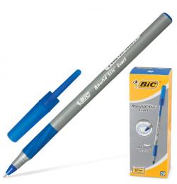 Ручка шариковая с грипом 'Round Stic Exact', СИНЯЯ, узел 0,8 мм, линия письма 0,3 мм, BIC