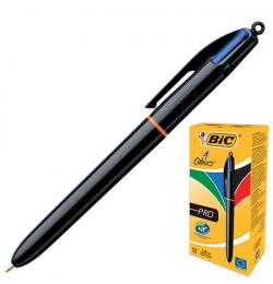 Ручка шариковая автоматическая '4 Colours Pro', узел 1 мм, линия письма 0,32 мм, BIC