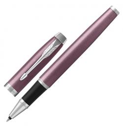 Ручка-роллер подарочная PARKER 'IM Core Light Purple CT', пурпурный лак, хромированные детали, черная, 1931635