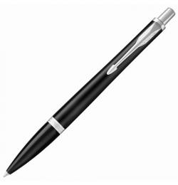 Ручка подарочная шариковая PARKER 'Urban Core Muted Black CT', черный матовый лак, хромированные детали, синяя, 1931575