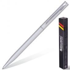 Ручка бизнес-класса шариковая BRAUBERG 'Delicate Silver', корпус серебристый, серебристые детали, 1 мм, синяя, 141401