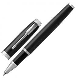 Ручка-роллер подарочная PARKER 'IM Core Black Lacquer CT', черный глянцевый лак, хромированные детали, черная, 1931658