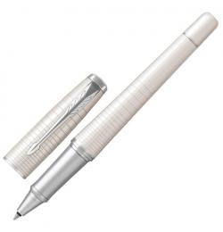 Ручка-роллер подарочная PARKER 'Urban Premium Pearl Metal CT', жемчужный-белый лак, хромированные детали, черная, 1931610