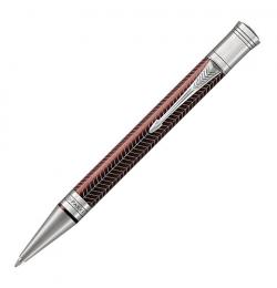 Ручка шариковая PARKER 'Duofold Prestige Burgundy Chevron CT', корпус бургунди, черная, 1945419