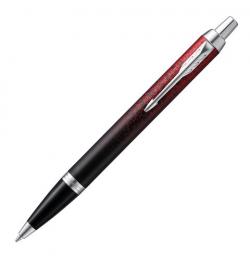 Ручка шариковая PARKER 'IM Red Ignite CT', корпус латунь, детали хром, синяя, 2074031