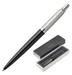 Ручка подарочная шариковая PARKER 'Jotter Premium Tower Grey Diagonal CT', темно-серый корпус, гравировка, синяя, 1953194