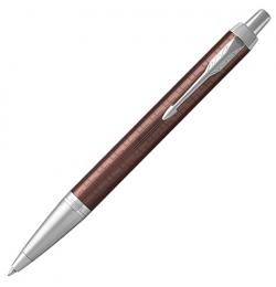 Ручка подарочная шариковая PARKER 'IM Premium Brown CT', коричневый корпус с гравировкой, хромированные детали, синяя, 1931679