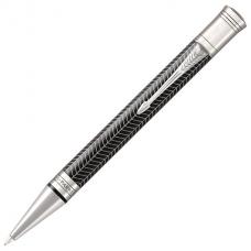 Ручка шариковая PARKER 'Duofold Prestige Black Chevron CT', корпус черный, черная, 1945414