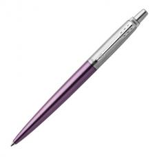 Ручка шариковая PARKER 'Jotter Core Victoria Violet CT', синяя, с коричневым чехлом из экокожи, 2061286