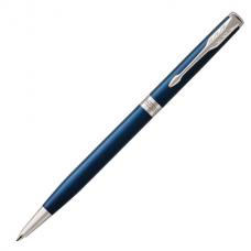 Ручка подарочная шариковая PARKER 'Sonnet Core Subtle Blue Lacquer CT Slim', тонкий синий корпус, черная,1945365