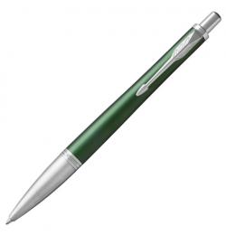 Ручка подарочная шариковая PARKER 'Urban Premium Green CT', зеленый корпус, хромированные детали, синяя, 1931619