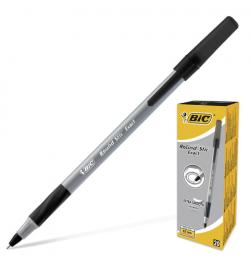 Ручка шариковая с грипом 'Round Stic Exact', ЧЕРНАЯ, узел 0,8 мм, линия письма 0,3 мм, BIC