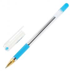 Ручка шариковая масляная с грипом 'MC Gold', ГОЛУБАЯ, узел 0,5 мм, линия письма 0,3 мм, MUNHWA