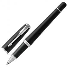 Ручка-роллер подарочная PARKER 'Urban Core Muted Black CT', черный матовый лак, хромированные детали, черная, 1931583