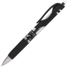 Ручка гелевая автоматическая с грипом 'Black Jack', ЧЕРНАЯ, узел 0,7 мм, линия письма 0,5 мм, BRAUBERG