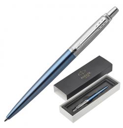 Ручка подарочная шариковая PARKER 'Jotter Core Waterloo Blue CT', голубой корпус, хромированные детали, синяя, 1953191